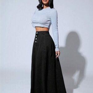 Elegant Black Maxi Skirt, 14/1X